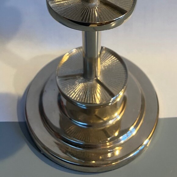 7 gypsies ATC Artist Trading Card Holder Storage Spindle Rotary Silver 6.5" RARE - Picture 2 of 4